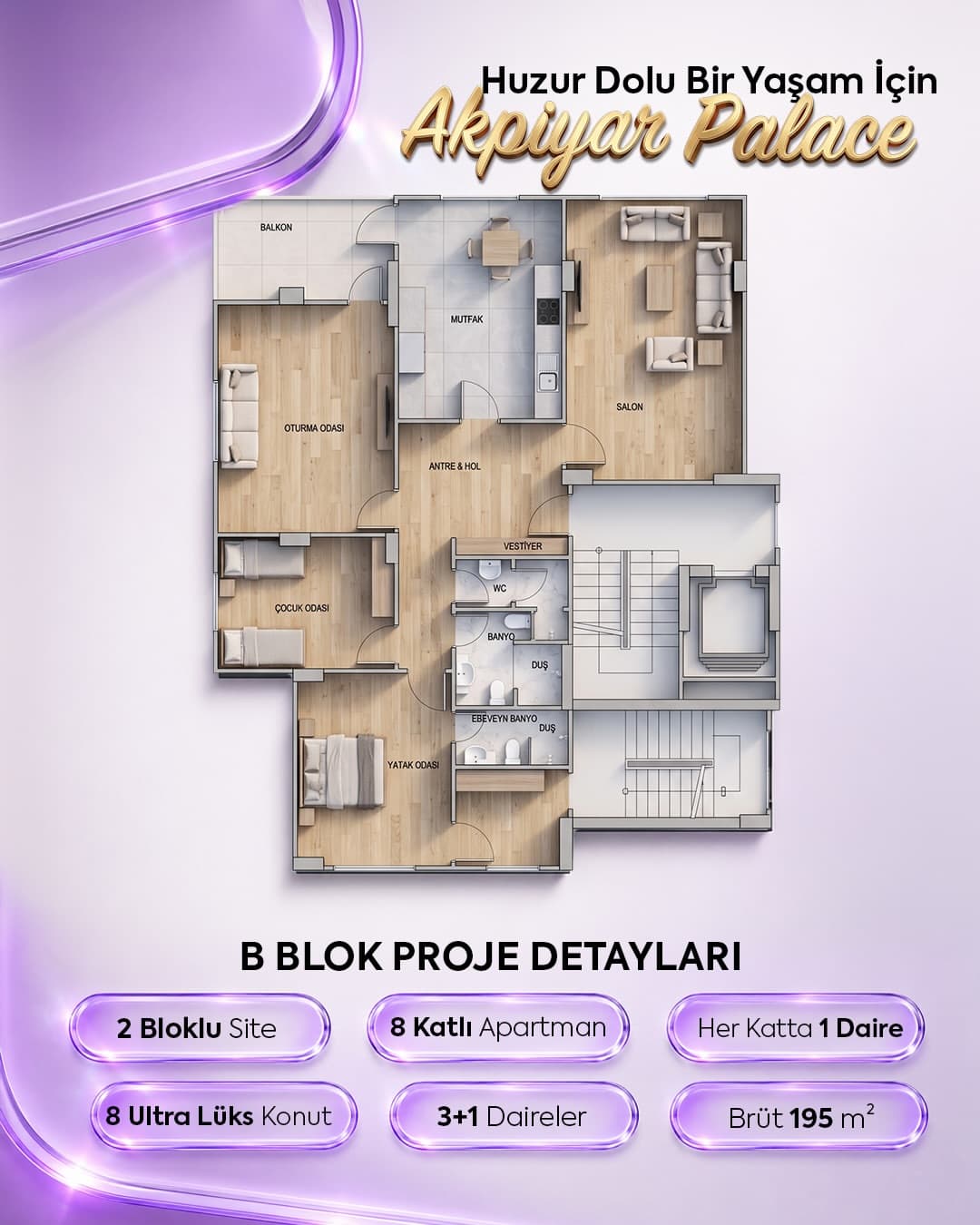 Morev 27. Etap - Akpiyar - Kat Planı 1